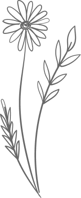 Ornamento floral botânico canto superior esquerdo